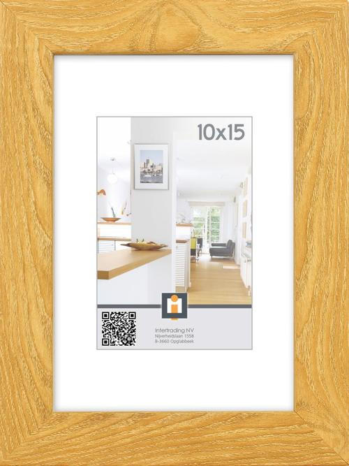 BILDERRAHMEN 13,5/18/1,5 cm  - Eichefarben, Basics, Glas/Kunststoff (13,5/18/1,5cm)