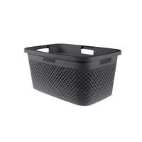 KÔŠ NA BIELIZEŇ, sivá - sivá, Basics, plast (60/40/28cm) - Curver