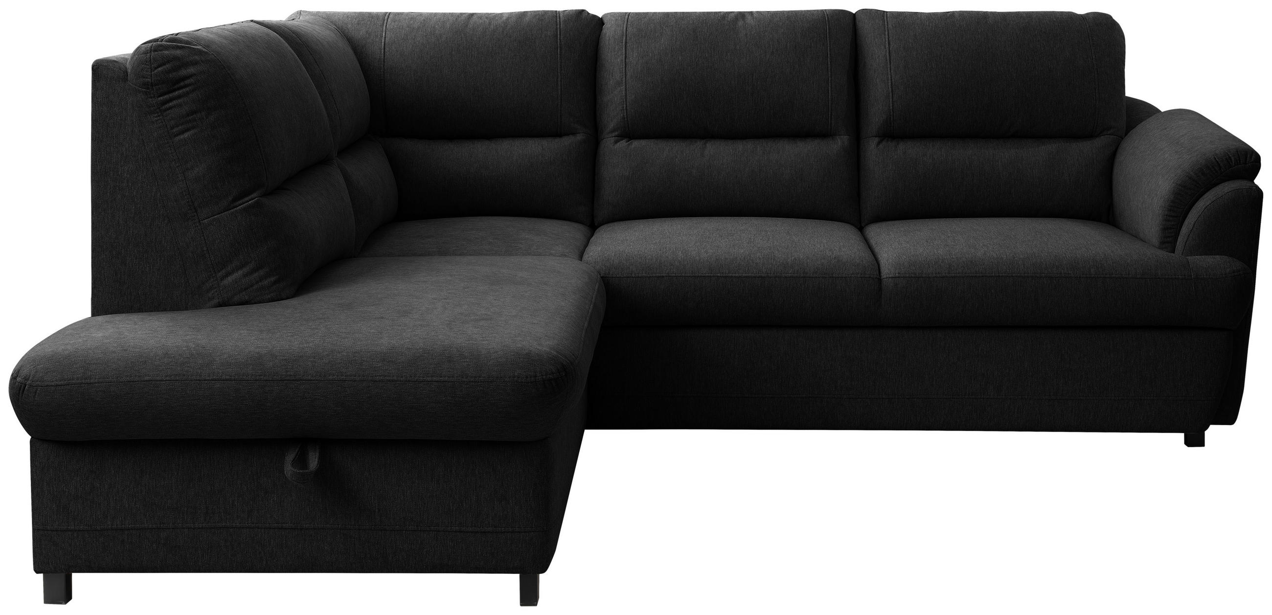 ECKSOFA Graphitfarben  - Greige/Schwarz, Basics, Holz/Textil (200/240cm) - MID.YOU