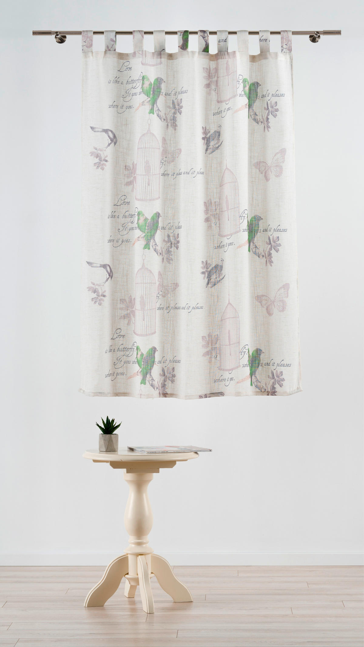 PERDEA CONFECȚIONATĂ opac  - crem, Basics, textil (140/160cm)
