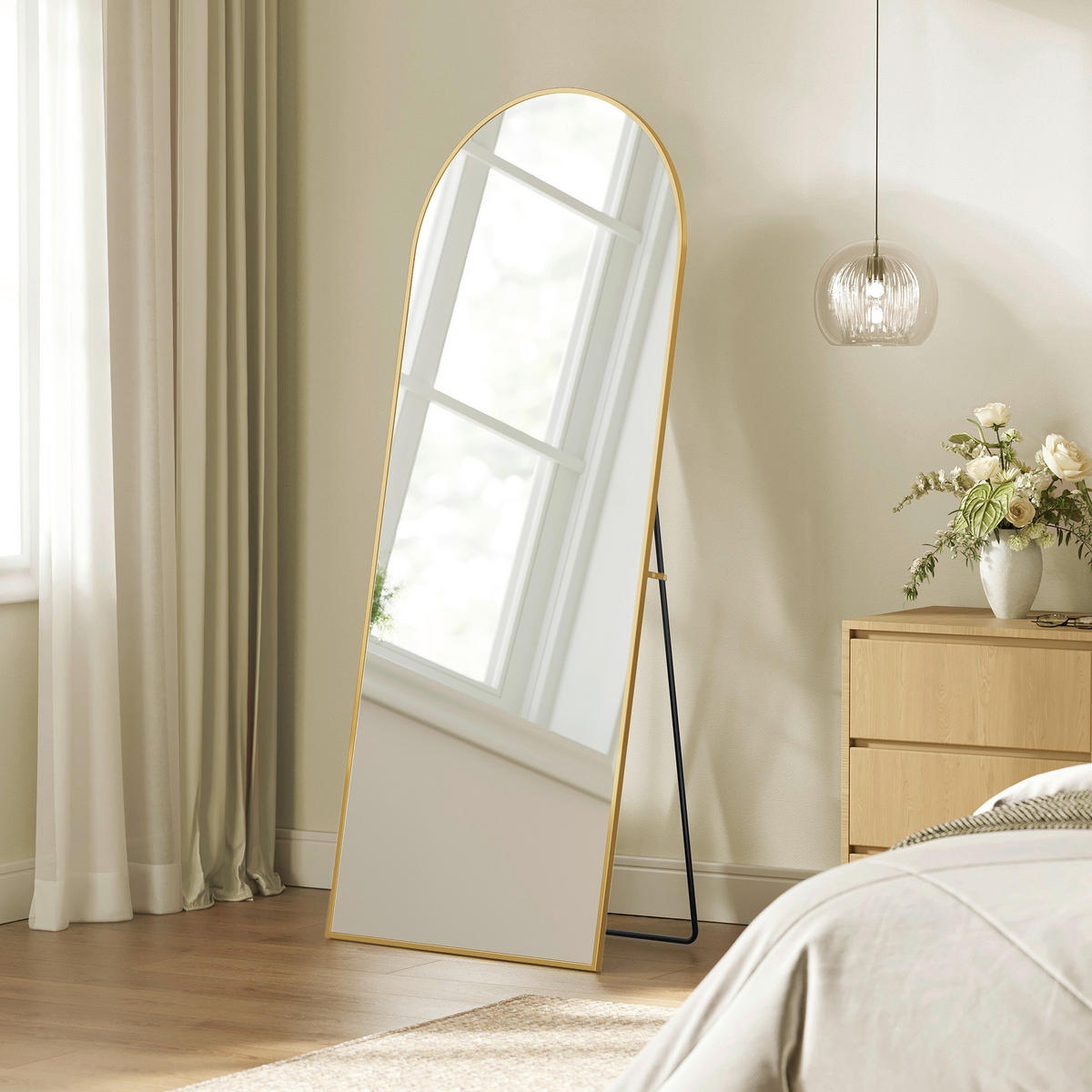 STANDSPIEGEL 60/165/33 cm  - Goldfarben, Trend, Glas/Metall (60/165/33cm) - Boxxx