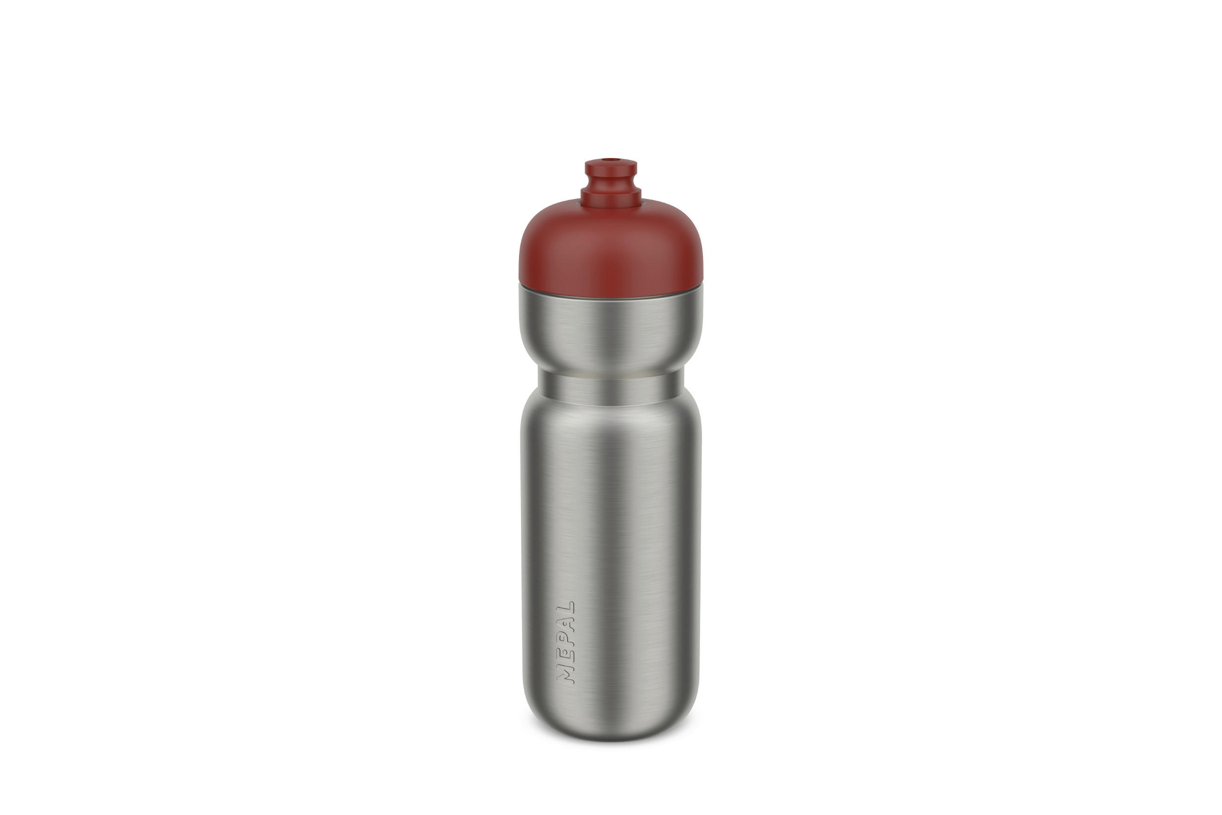UNIVERZÁLNA FĽAŠA 0,8 l - farba ušľachtilej ocele/červená, kov/plast (7.5/23,3cm) - Mepal