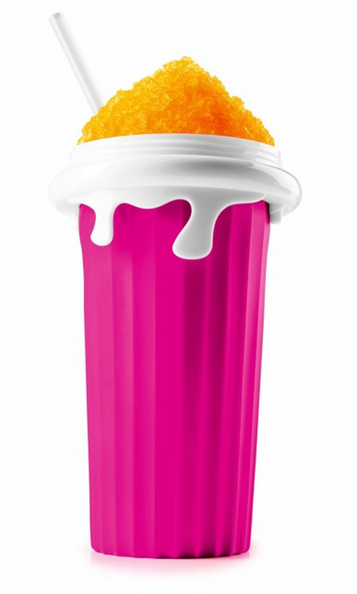 EISBECHER GOURMETmaxx  - Rosa/Weiß, Basics, Kunststoff (330ml) - GOURMETMAXX