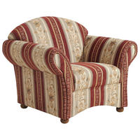 SESSEL in Chenille Rot, Beige  - Beige/Rot, Design, Holz/Textil (96/83/86cm) - Max Winzer