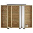 SPIEGELSCHRANK 100/70/20 cm  - Eichefarben/Schwarz, KONVENTIONELL, Glas/Holz (100/70/20cm) - Linea Natura