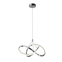 LED-HÄNGELEUCHTE 5096 LOOP 50/50/150 cm   - Klar/Chromfarben, Design, Glas/Metall (50/50/150cm)