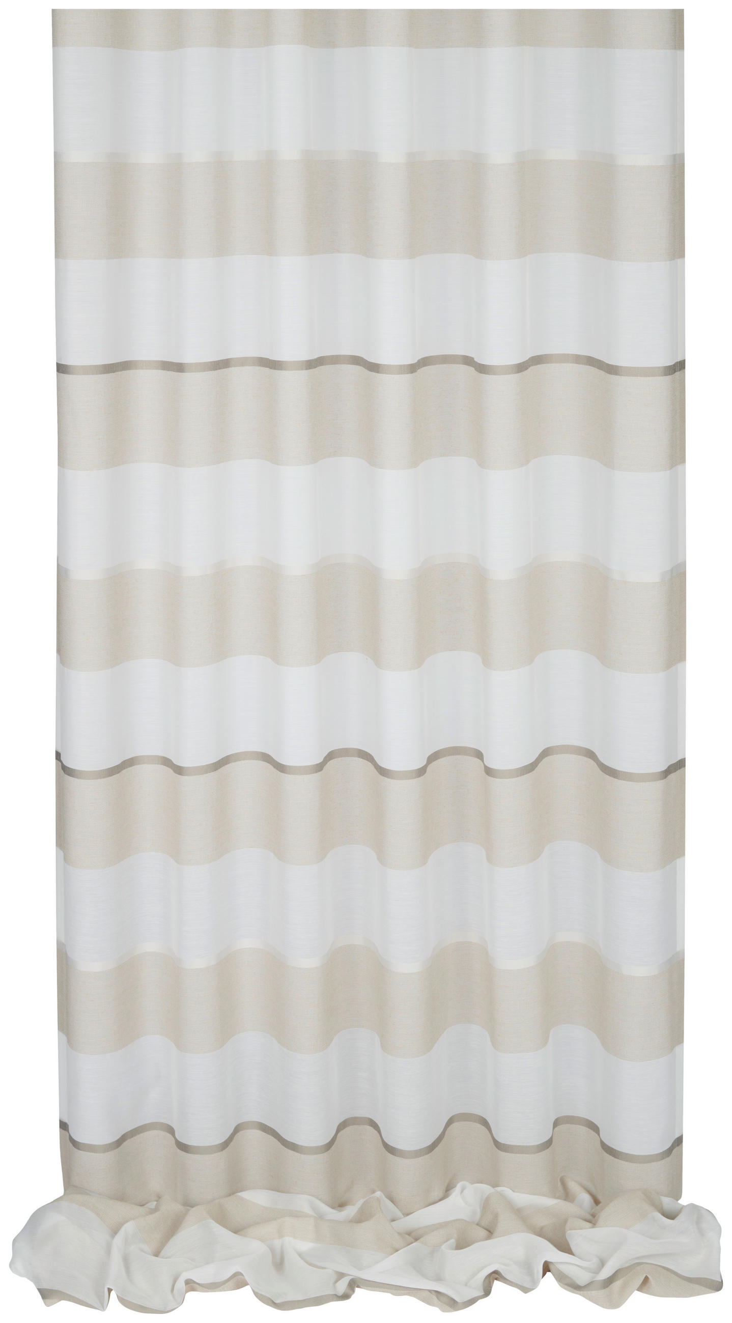 VORHANGSTOFF per lfm halbtransparent  - Taupe/Weiß, KONVENTIONELL, Textil (152cm) - Esposa