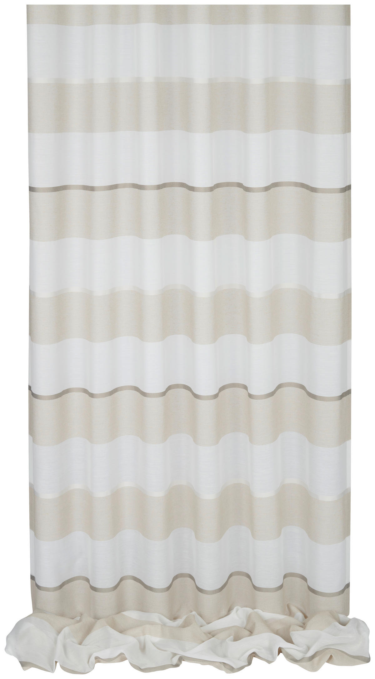 VORHANGSTOFF per lfm halbtransparent  - Taupe/Weiß, KONVENTIONELL, Textil (152cm) - Esposa