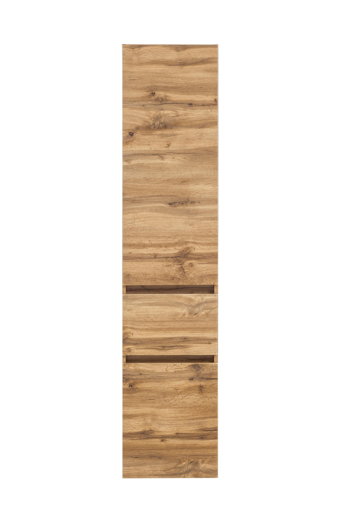 HOCHSCHRANK 40/180/35 cm  - Eiche Wotan/Silberfarben, Natur, Holzwerkstoff/Kunststoff (40/180/35cm) - Xora