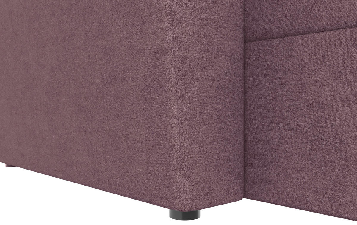 WOHNLANDSCHAFT TERMOLI Rosa Jacquard  - Schwarz/Rosa, Design, Kunststoff/Textil (155/296/155cm) - MID.YOU