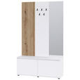GARDEROBE  in 120/200/36,6 cm  - Eichefarben/Weiß, KONVENTIONELL, Holzwerkstoff (120/200/36,6cm) - Carryhome