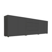 SIDEBOARD Mailand Set 5  in 237/73/33 cm  - Anthrazit/Schwarz, MODERN, Holzwerkstoff/Kunststoff (237/73/33cm) - MID.YOU