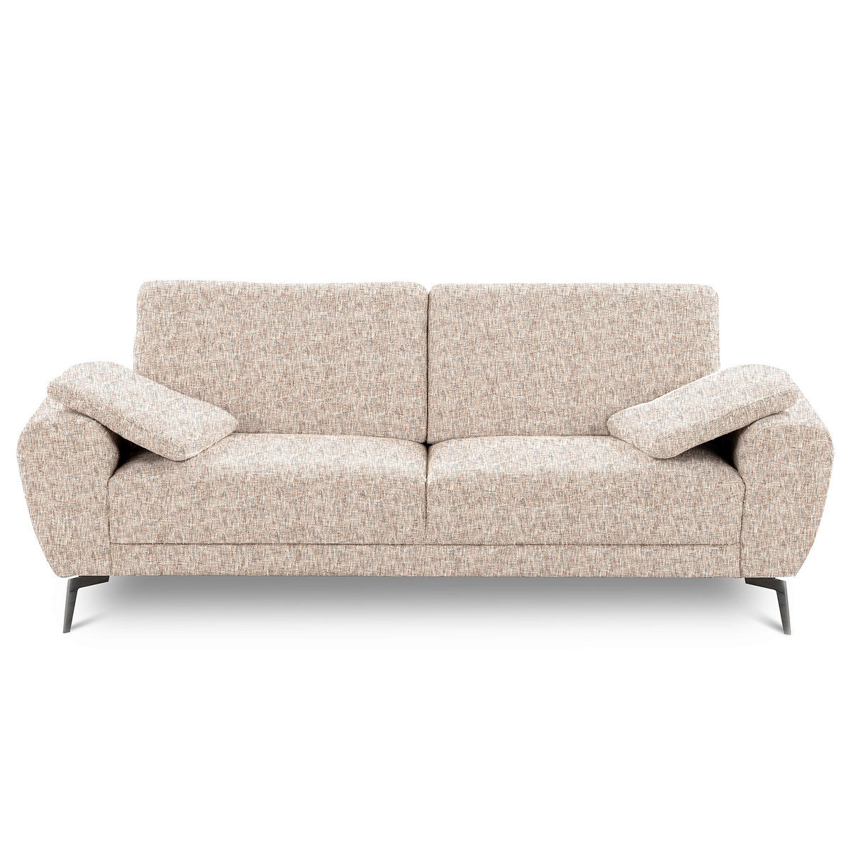 3-SITZER-SOFA Webstoff Blau, Gelb, Rot, Weiss  - Blau/Weiss, Design, Textil/Metall (187/85/92cm) - Livetastic