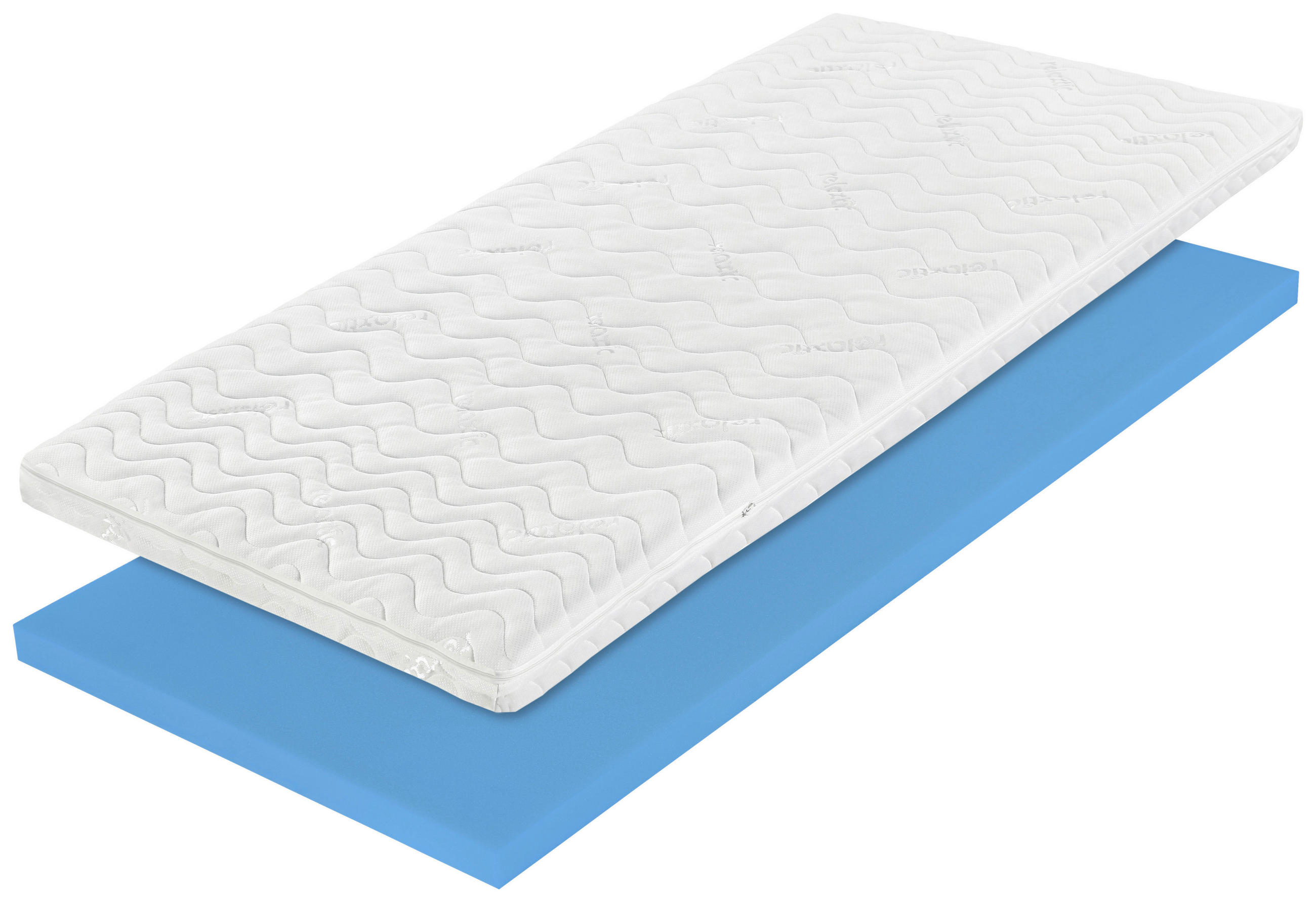 VRCHNÍ MATRACE, 90/200 cm - bílá, Basics, textil (90/200cm) - Sleeptex