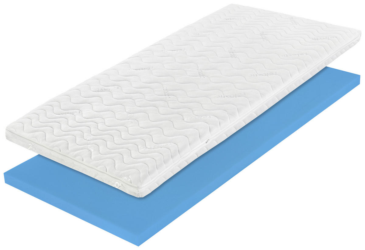 VRCHNÍ MATRACE, 90/200 cm - bílá, Basics, textil (90/200cm) - Sleeptex