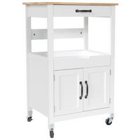 SERVIERWAGEN in Weiß  - Silberfarben/Schwarz, Basics, Holz/Holzwerkstoff (68/89/40cm) - MID.YOU