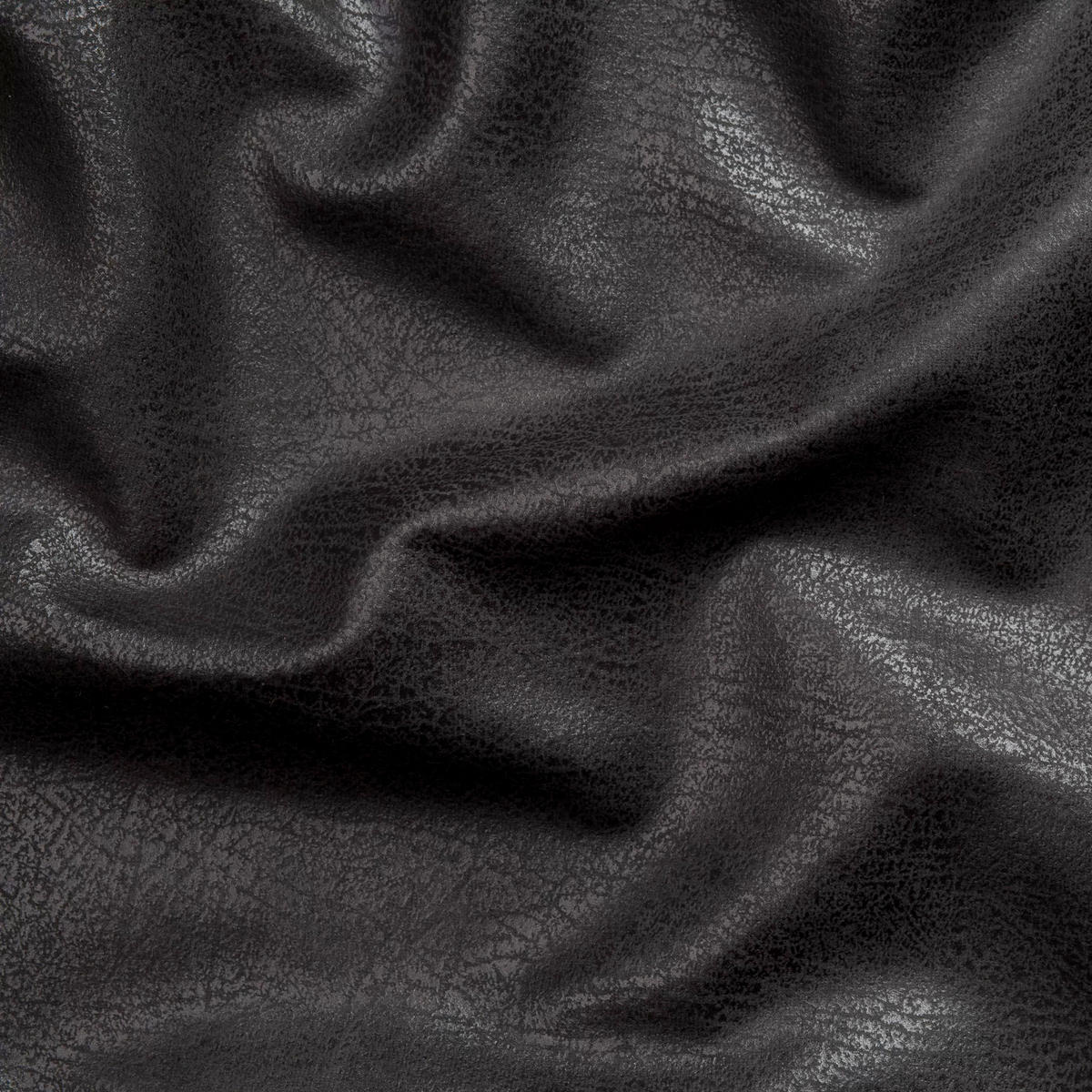 ECKSOFA Curduroy in Lederlook Anthrazit Rückenkissen  251/142 cm  - Anthrazit/Schwarz, Design, Kunststoff/Textil (251/142cm) - P & B
