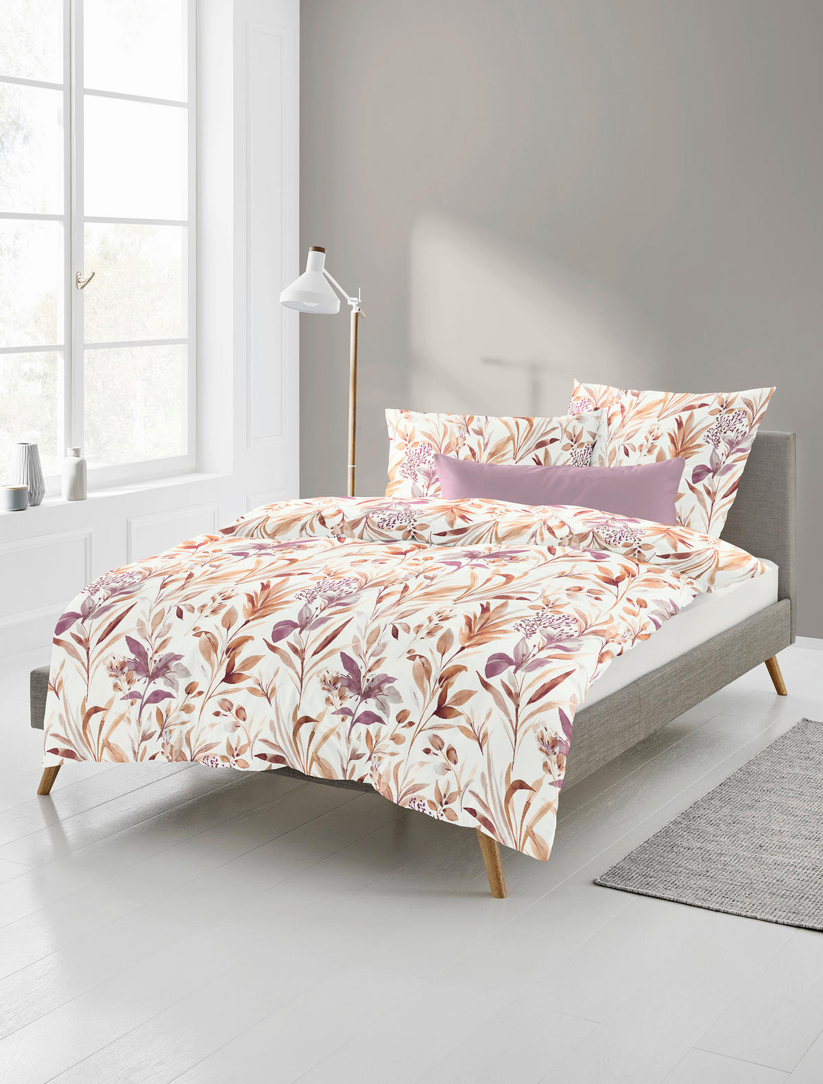 BETTWÄSCHE 2-teilig Biber 135/200 cm  - Lachsfarben, Design, Textil (135/200cm) - Bierbaum
