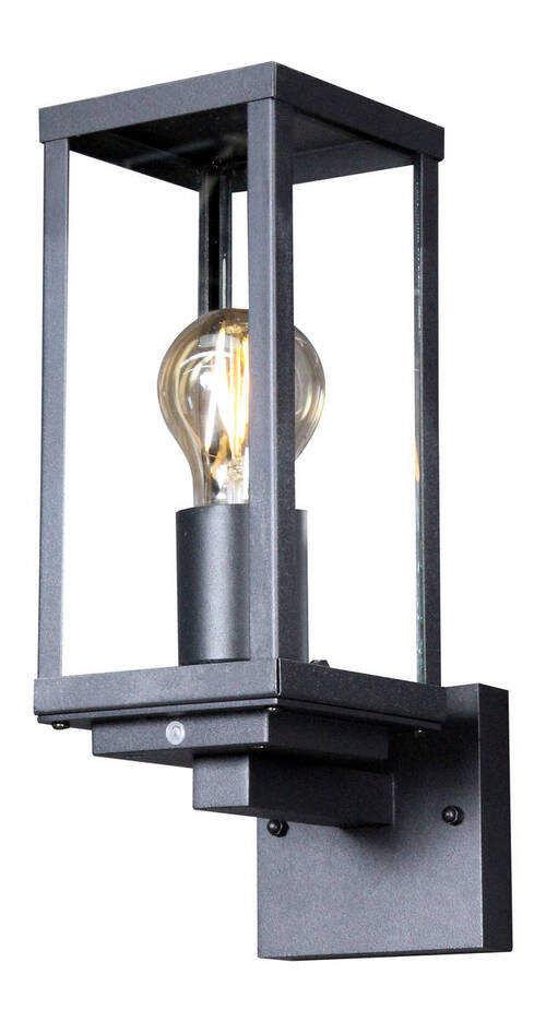 AUßENWANDLEUCHTE   - Klar/Anthrazit, Basics, Glas/Metall (37,0/16,0/11,0cm)
