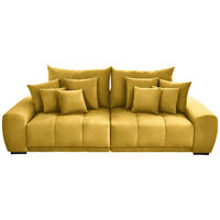BIGSOFA Feincord Gelb  - Gelb/Schwarz, KONVENTIONELL, Holz/Textil (280/67/120cm) - Carryhome