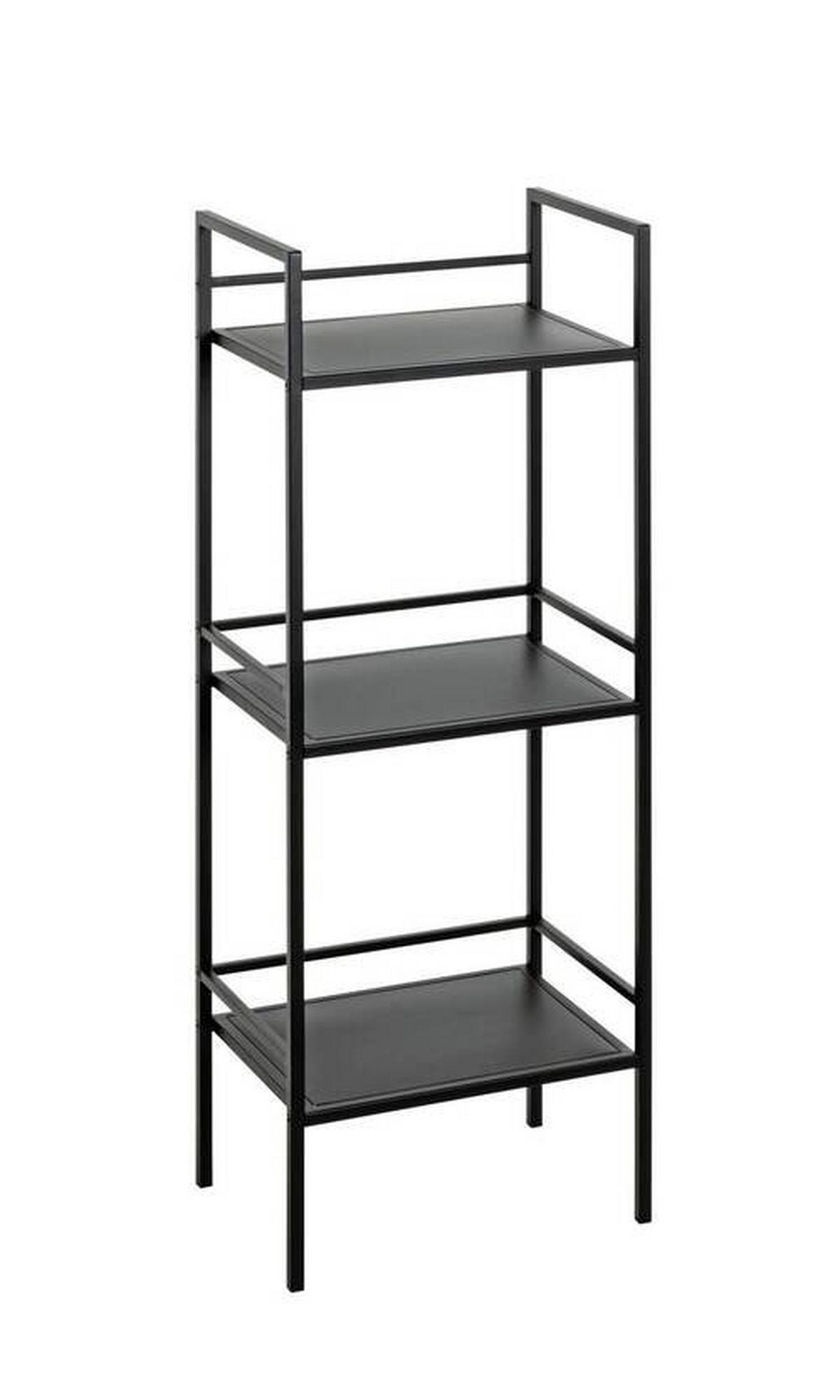 REGÁL, černá, ocel, 35/95/25 cm - černá, Design, kov (35/95/25cm)