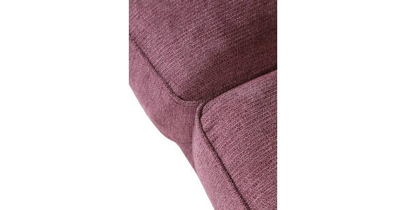 3-SITZER-SOFA Flachgewebe Rosa  - Dunkelrosa/Schwarz, ROMANTIK / LANDHAUS, Holz/Textil (218/81/91cm) - Landscape