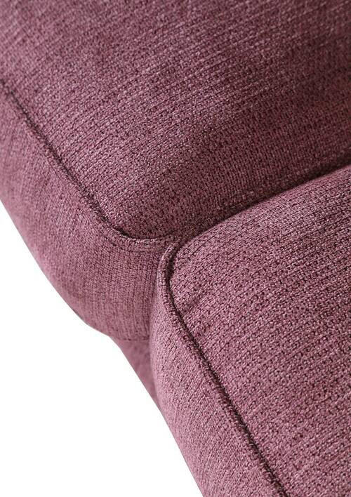 3-SITZER-SOFA in Flachgewebe Rosa  - Dunkelrosa/Schwarz, ROMANTIK / LANDHAUS, Holz/Textil (218/81/91cm) - Landscape