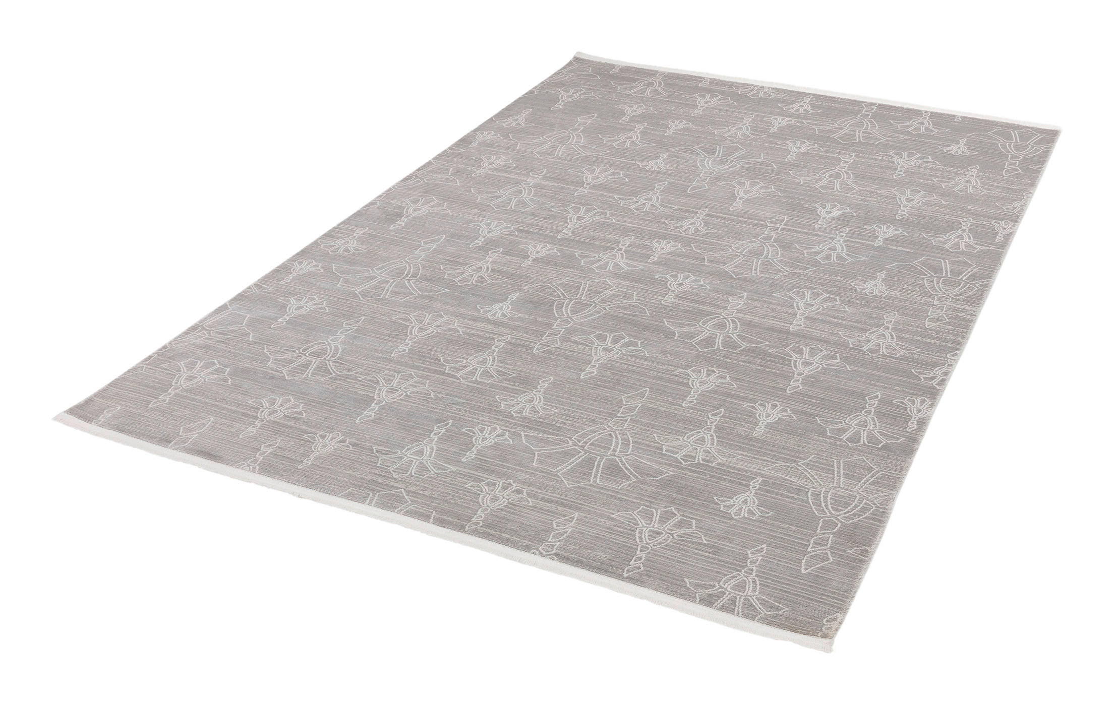 WEBTEPPICH Wohnzimmer 170/240 cm New Cornflower Silberfarben rechteckig  - Silberfarben, Basics, Textil (170/240cm) - Joop!