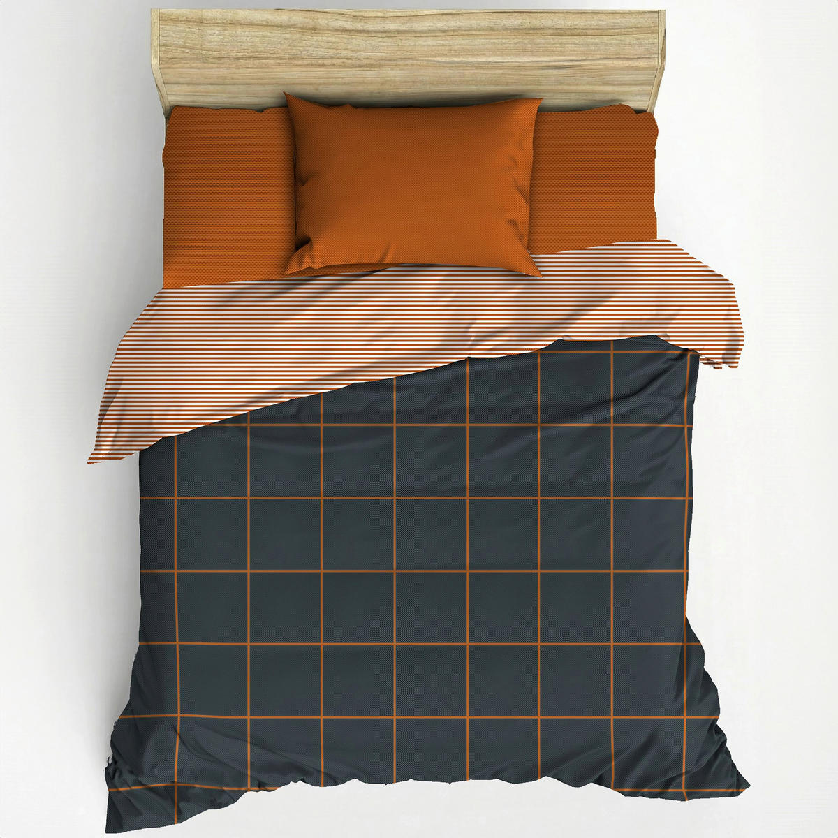 BETTWÄSCHE 155/200 cm  - Multicolor/Dunkelblau, Basics, Textil (155/200cm)