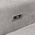 ECKSOFA in Chenille Hellgrau  - Hellgrau/Schwarz, KONVENTIONELL, Textil/Metall (264/178cm) - Hom`in