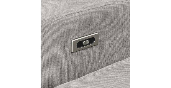 ECKSOFA in Chenille Hellgrau  - Hellgrau/Schwarz, KONVENTIONELL, Textil/Metall (264/178cm) - Hom`in