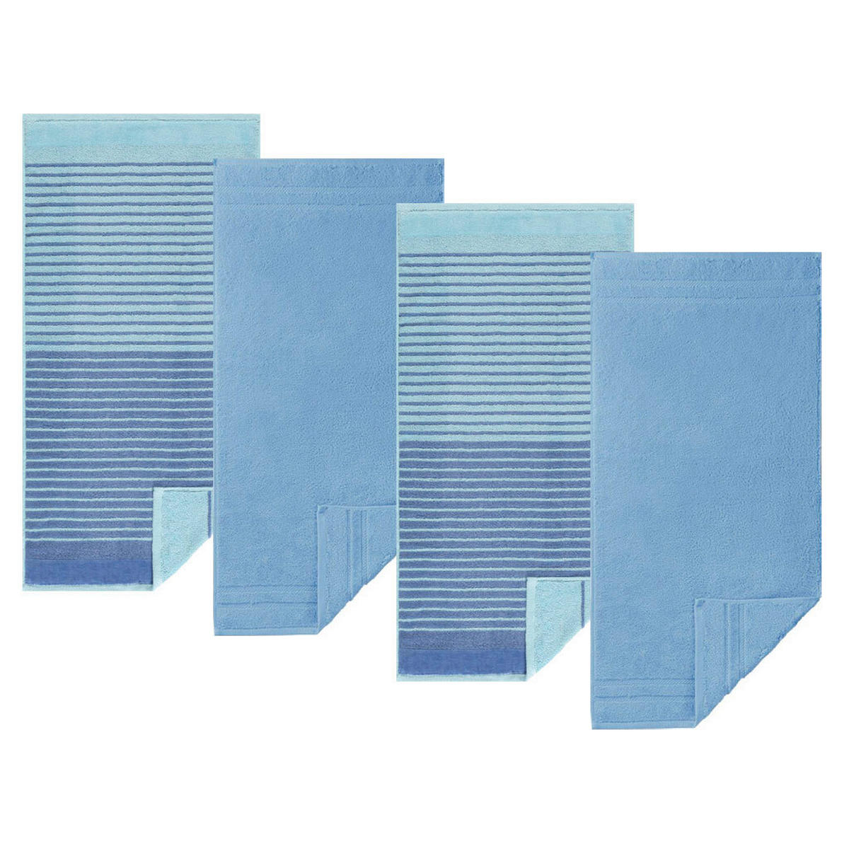 HANDTUCH 50/100 cm MARIS Blau, Hellblau  - Blau/Hellblau, Basics, Textil (50/100cm)