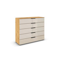 KOMÓD 120/100/42 cm  - tölgyfa színű/Pezsgő, Basics, műanyag/faalapú anyag (120/100/42cm) - Novel