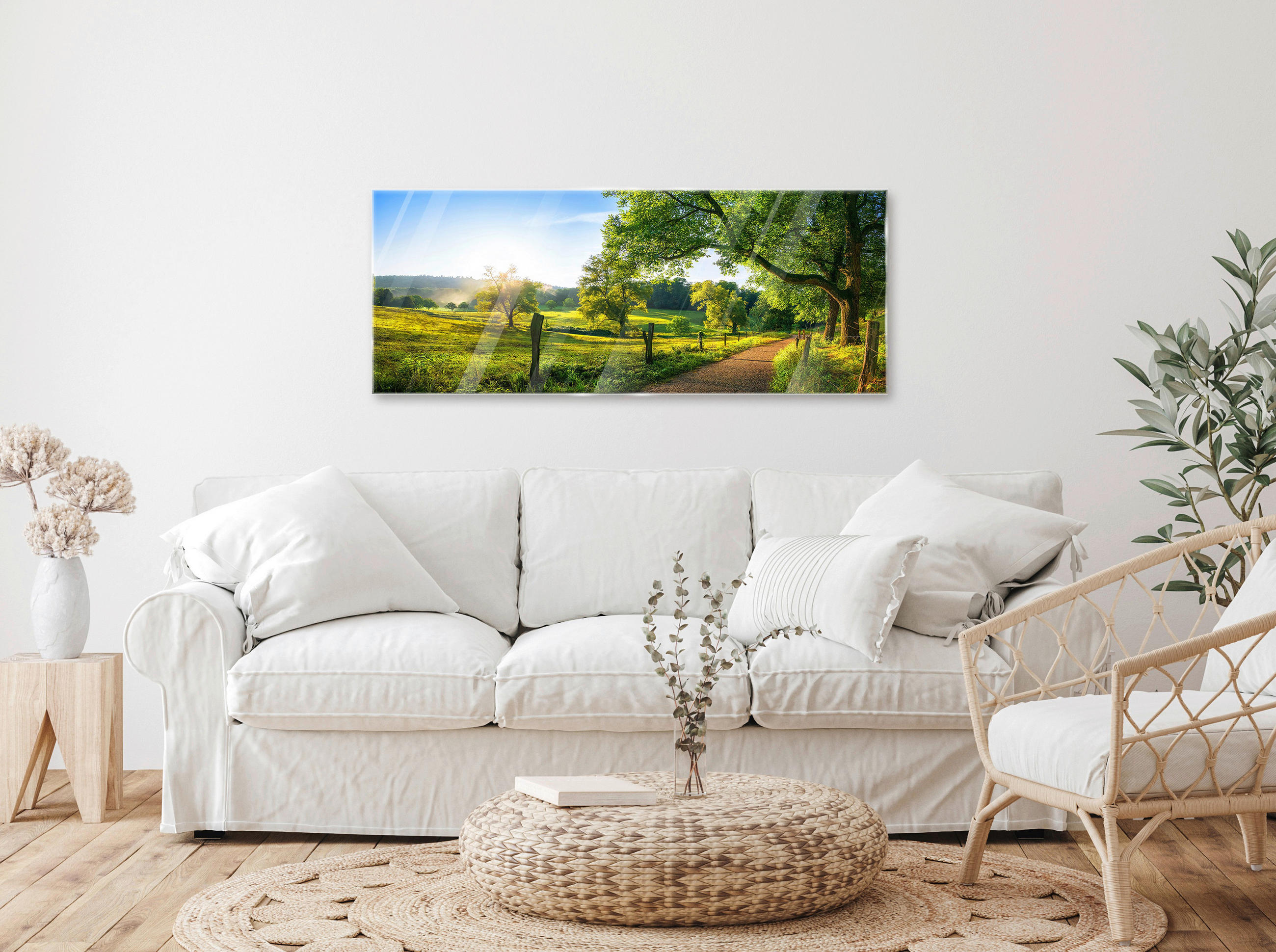 GLASBILD Landschaft & Natur  - Multicolor, Natur, Glas (50/125/1,40cm) - Euroart