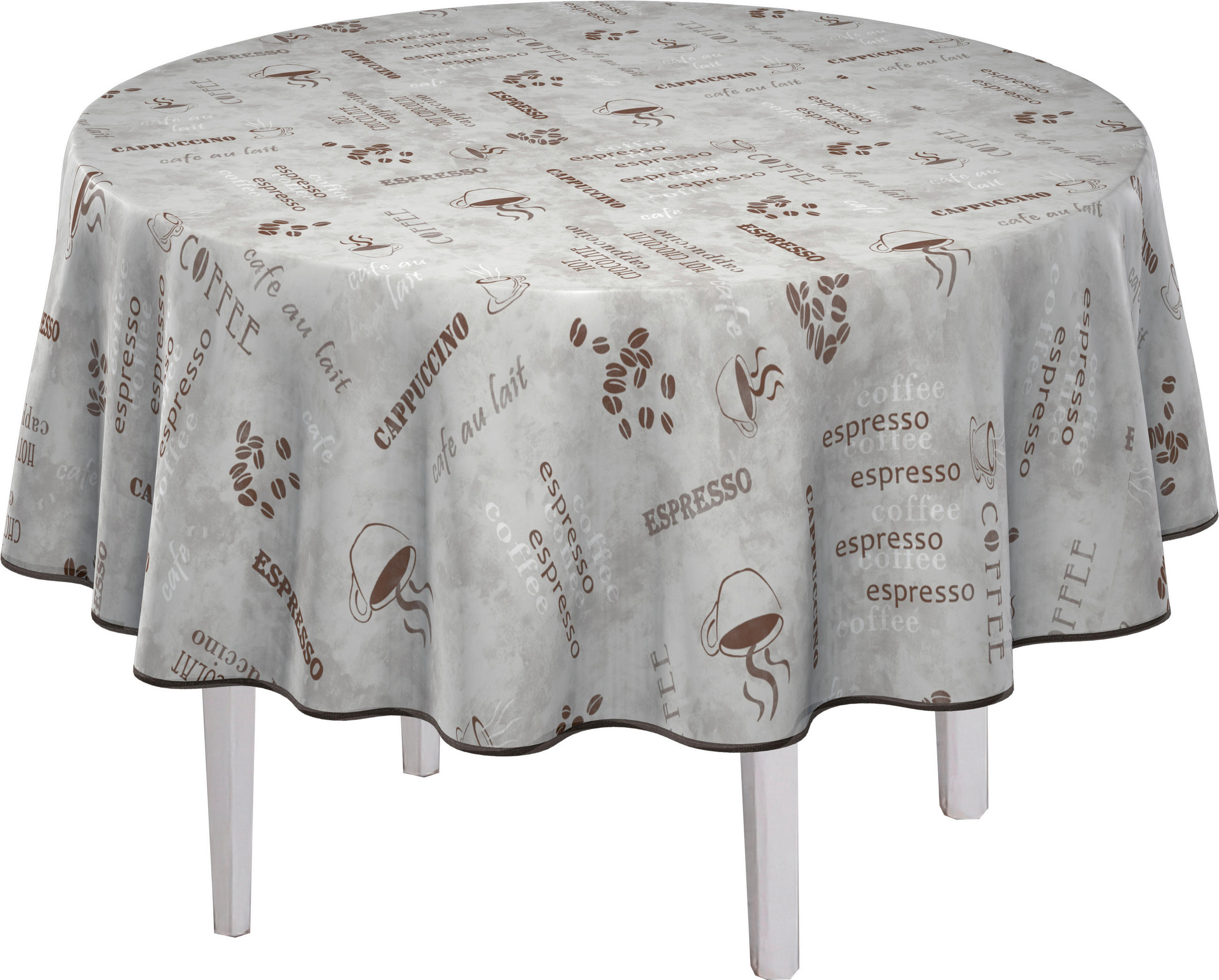 TISCHDECKE MILANO Textil Braun 140 cm  - Braun, LIFESTYLE, Textil (140cm) - Peyer Syntex