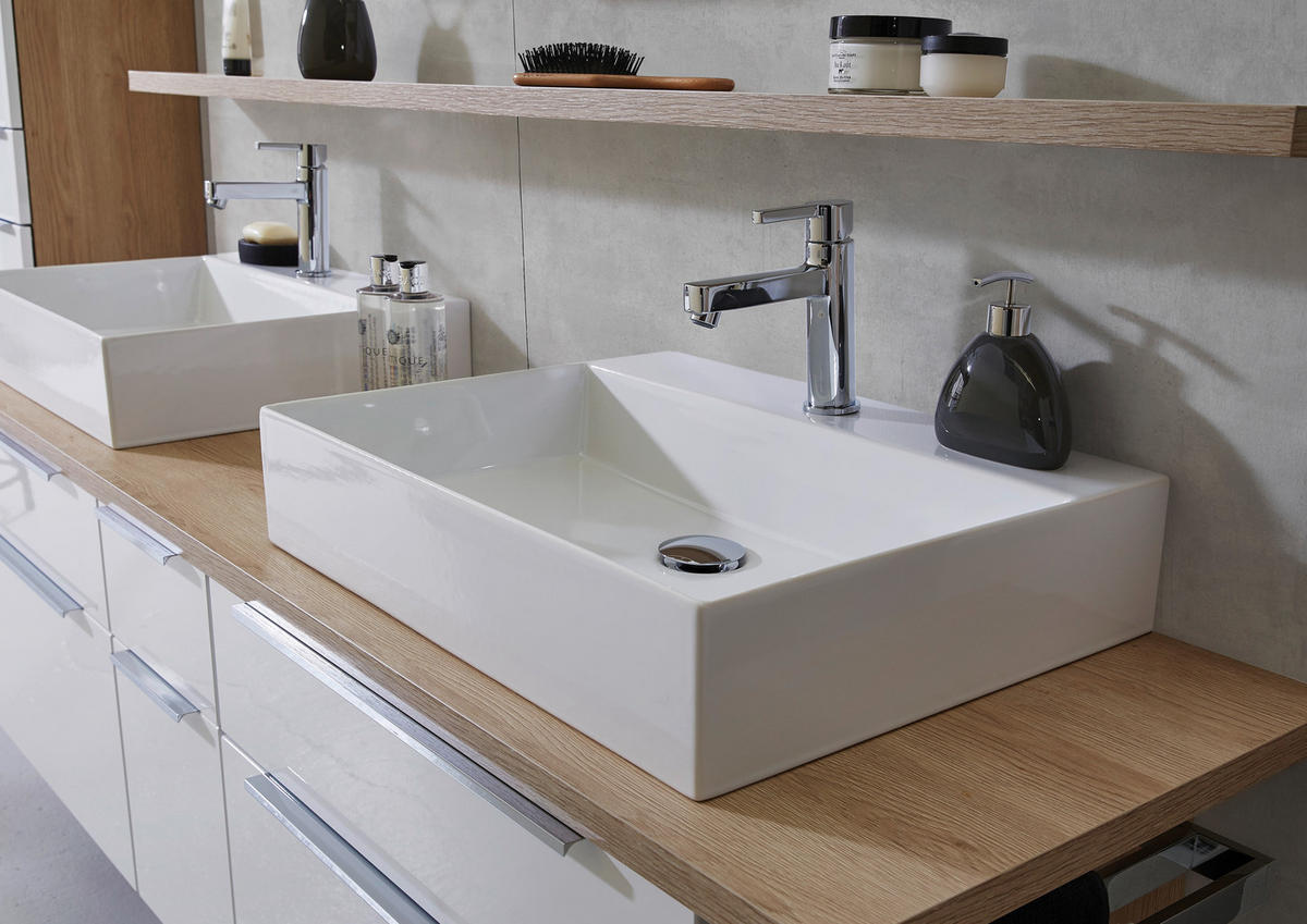 WASCHBECKEN 62/12,5/45 cm  - Weiß, Basics, Keramik (62/12,5/45cm) - Novel