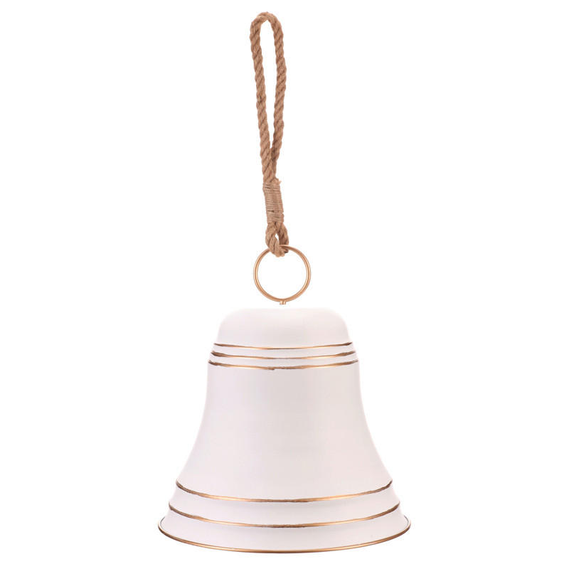 DEKORAČNÝ ZVONČEK - biela, Basics, kov (41/45/41cm)