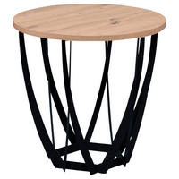 BEISTELLTISCH in Metall, Holzwerkstoff 50/50/50 cm  - Schwarz/Eiche Artisan, Design, Holzwerkstoff/Metall (50/50/50cm) - Xora