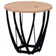 BEISTELLTISCH 50/50/50 cm Mella Schwarz, Eiche Artisan rund  - Schwarz/Eiche Artisan, Design, Holzwerkstoff/Metall (50/50/50cm) - Xora