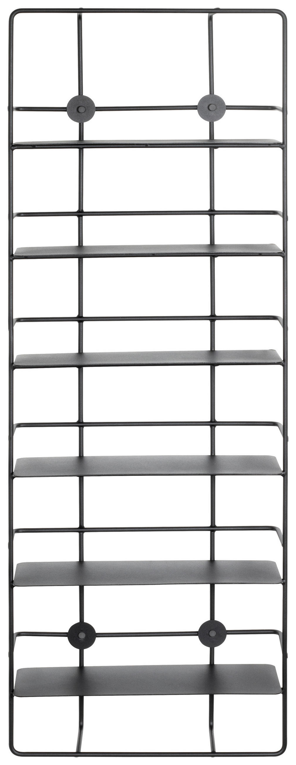 WANDREGAL 37/103/14 cm  - Schwarz, Design, Metall (37/103/14cm)