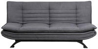 SCHLAFSOFA Chenille Dunkelgrau  - Dunkelgrau/Schwarz, Design, Textil/Metall (196/91/98cm) - Carryhome