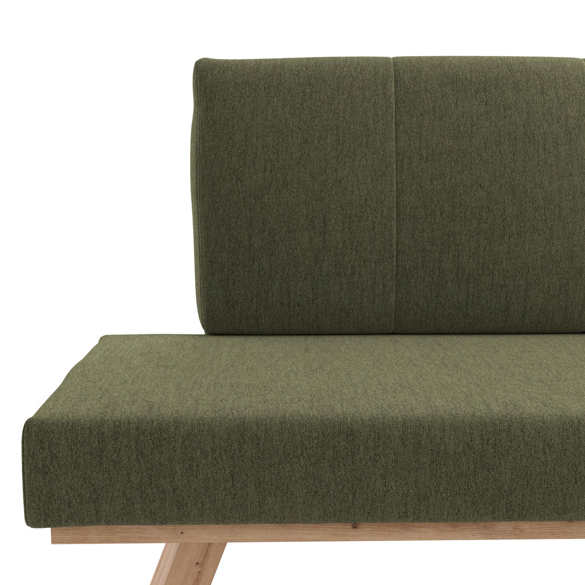 ECKBANK 185/150 cm Webstoff Grün   - Eichefarben/Grün, KONVENTIONELL, Textil (185/150cm)