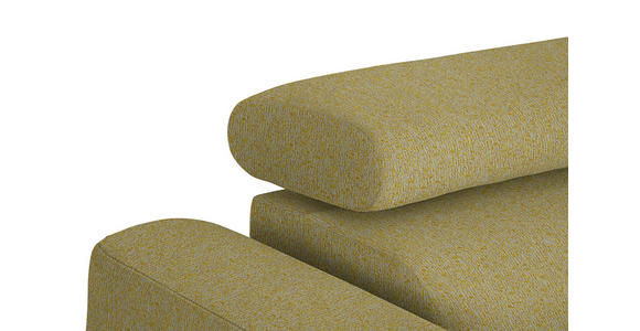 ECKSOFA in Struktur Gelb  280/205 cm  - Gelb/Schwarz, Design, Textil/Metall (280/205cm) - Xora