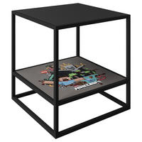 BEISTELLTISCH in Metall, Holzwerkstoff 45/45/48 cm  - Schwarz, MODERN, Holzwerkstoff/Metall (45/45/48cm) - Minecraft