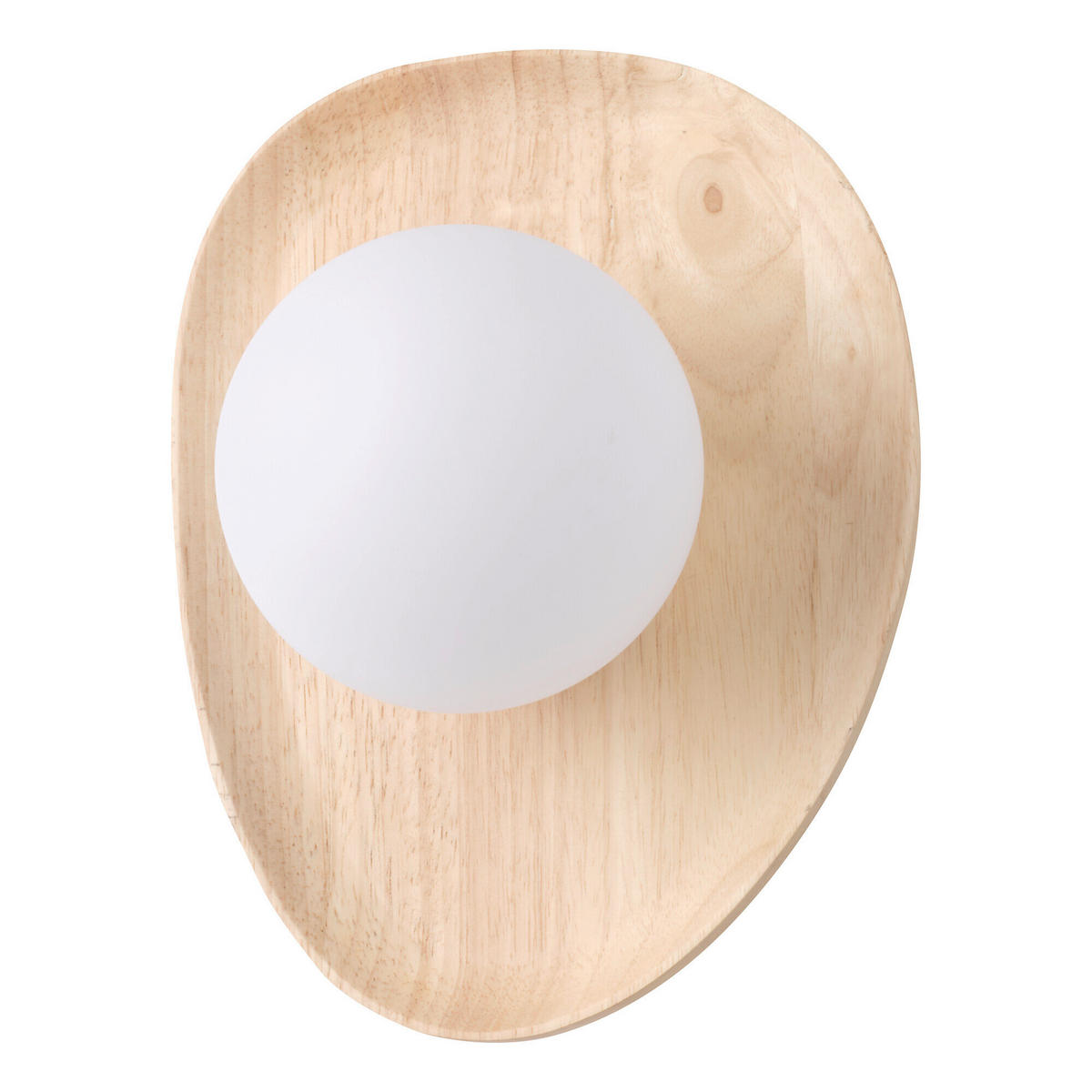 WANDLEUCHTE 20/13,5/26 cm   - Naturfarben, Basics, Glas/Holz (20/13,5/26cm) - Osram