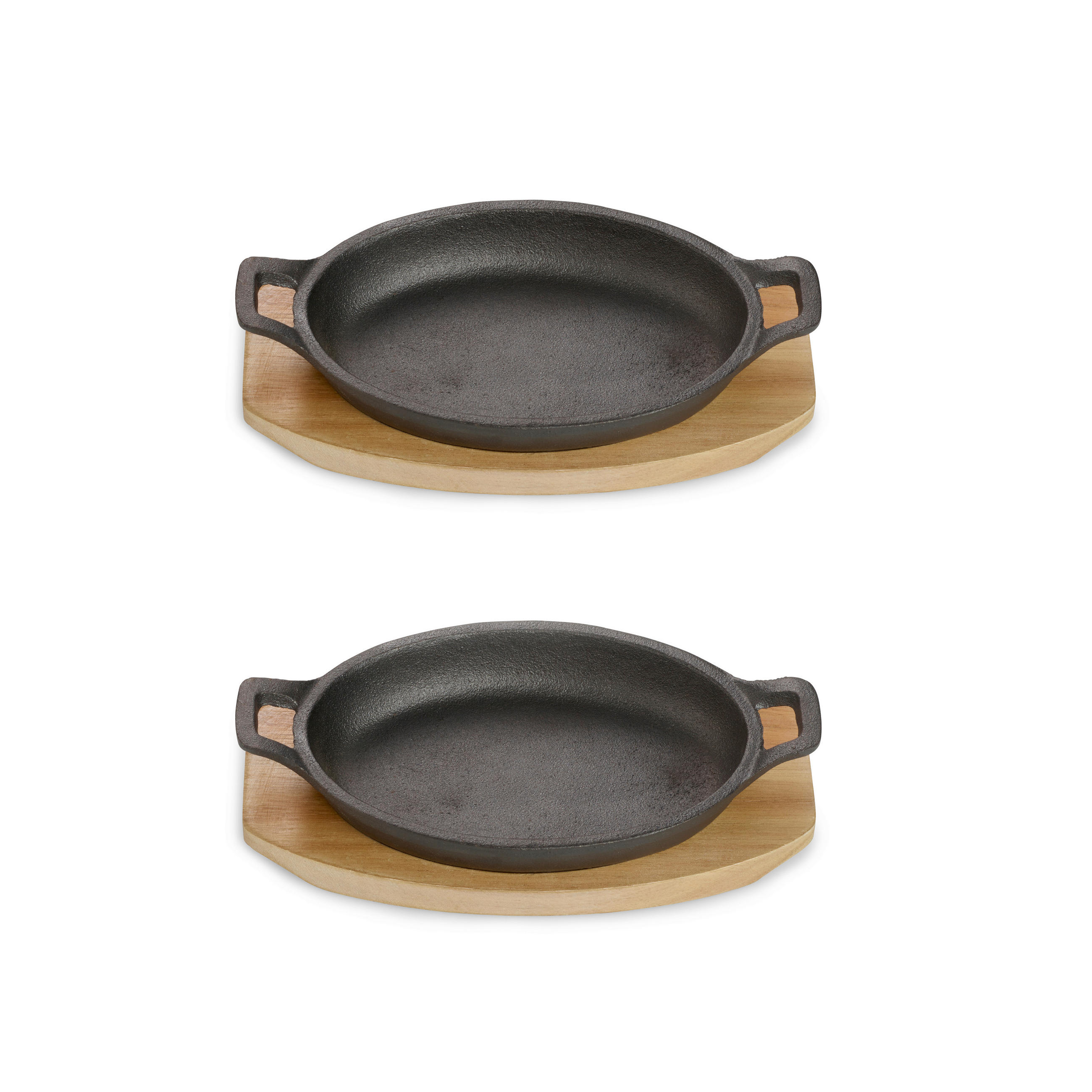PFANNENSET Big Gusseisen 2-teilig  - Schwarz, Basics, Metall (18/12/3cm) - Echtwerk