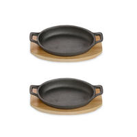 PFANNENSET 2-teilig  - Schwarz, Basics, Metall (18/12/3cm) - Echtwerk