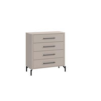 KOMÓD 90/94/40 cm  - fekete/kasmír, Basics, műanyag/faalapú anyag (90/94/40cm) - Carryhome