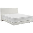 BOXSPRINGBETT 200/200 cm,  in Creme, Topper, Matratzen, unterschiedliche Matratzenhärtegrade je Bettseite, H2 + H3 = mittel + fest  - Creme/Schwarz, Design, Kunststoff/Textil (200/200cm) - Dieter Knoll