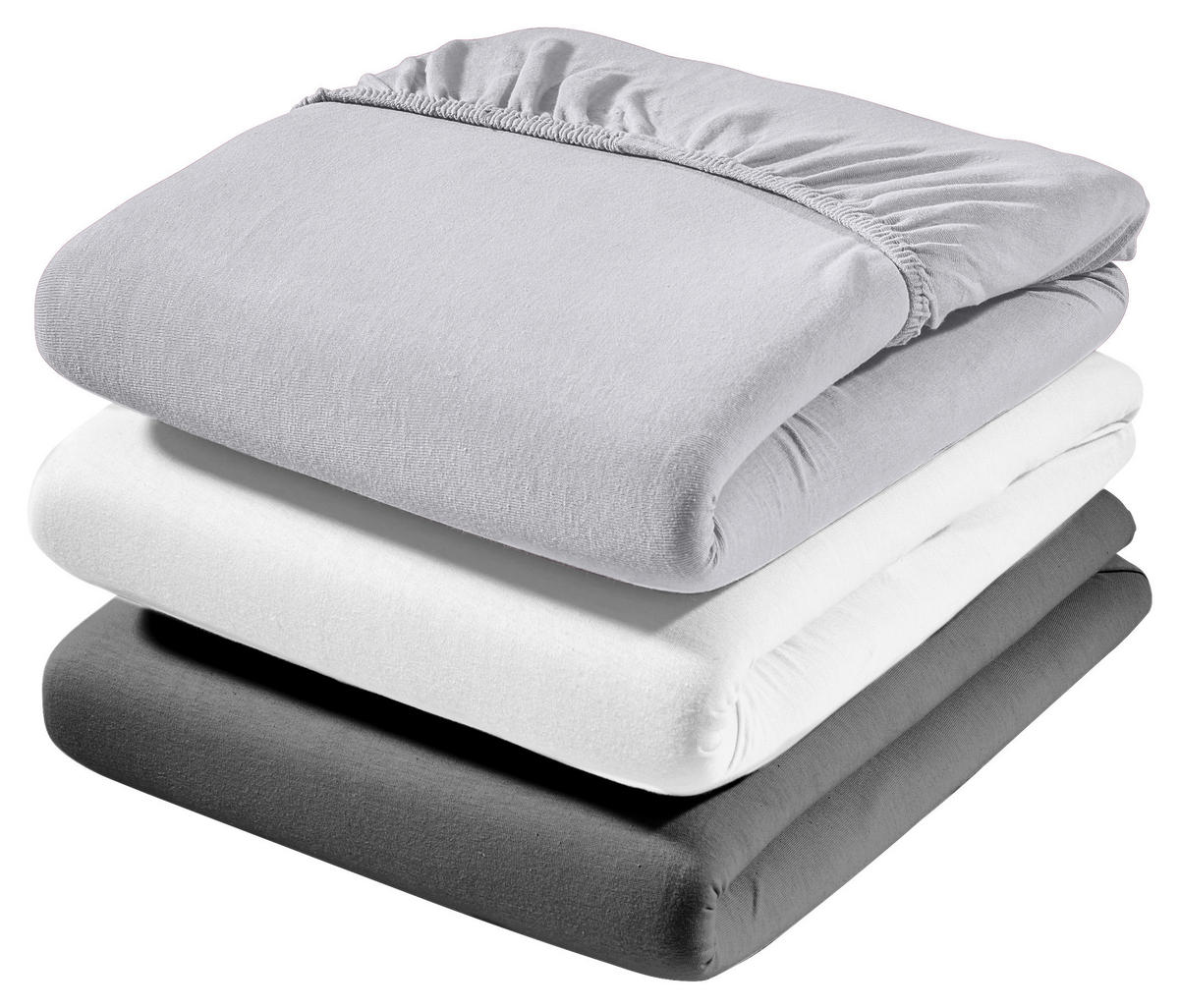 SPANNBETTTUCH Zwirn-Jersey  - Weiß, Basics, Textil (100/200cm) - Estella